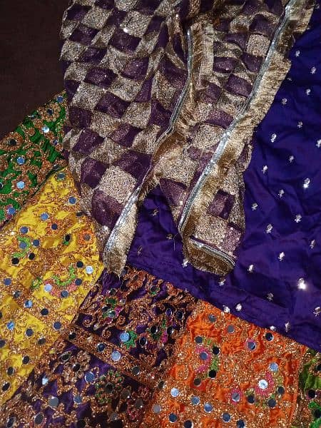 Multi Colour Lehnga Full kam hay is kay uper shirt dubatta SaB hay 1