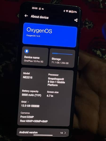 One plus 10 pro 12/256 GB Non PTA with original 65 watt charger 1