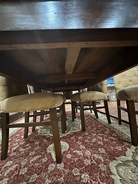 Used Solid Wood Dining Table with 8 Chairs - Excellent Condition 6