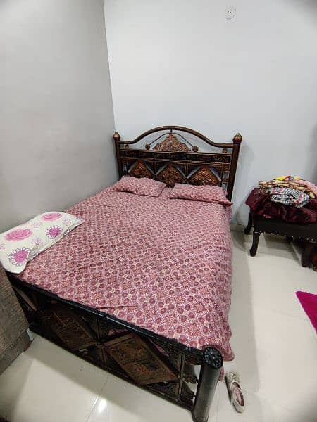 Urgent Sale Iron Rod Bed For Sell | With Molty Foam Mattress | 0