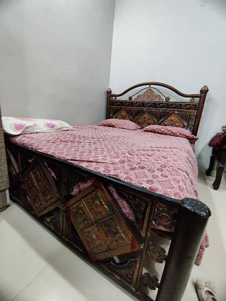 Urgent Sale Iron Rod Bed For Sell | With Molty Foam Mattress | 3