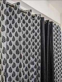 3pcs Jacquard self texture curtains Available