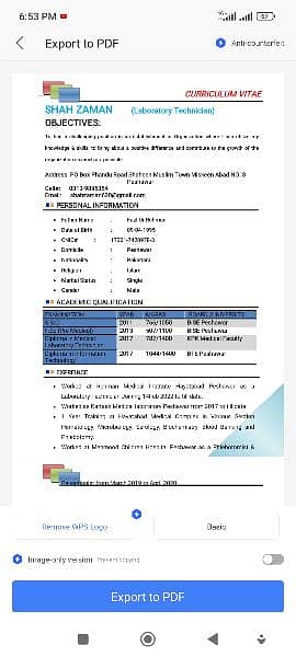 Iam Laboratory Technician Need Job Part Time 0