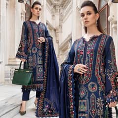 3 piece unstitched suit for women