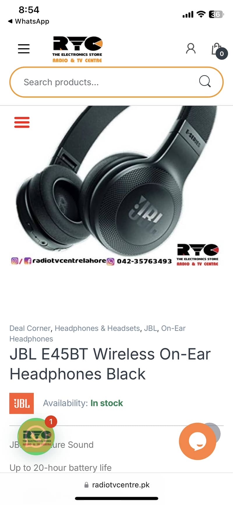 Original JBL E45BT Wireless Headphones 3