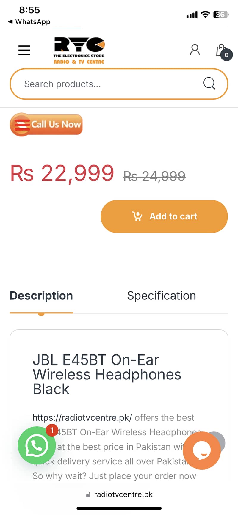 Original JBL E45BT Wireless Headphones 4