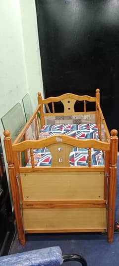 cot with bedding