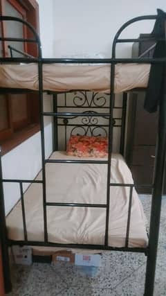 selling bunker iron bed with mattress