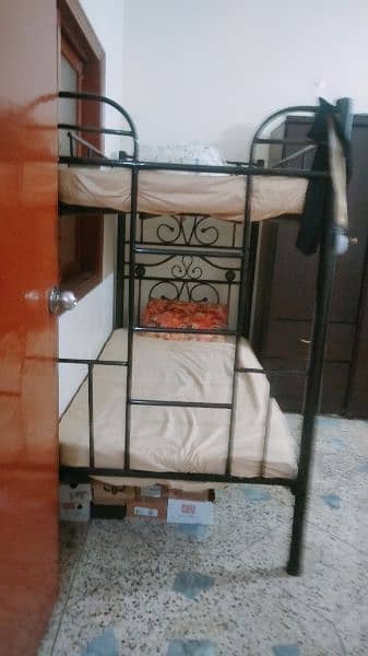 selling bunker iron bed with mattress 2