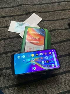 infinix smart 4 2 /32 with box with charger