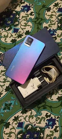 vivo v20 8/128 box with original charger