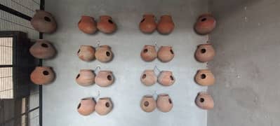 Matky Mudd breeding Pots For sparrows & parrot@