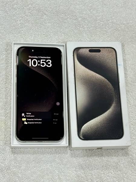 iPhone 15 Pro Max 256gb PTA Approved 0