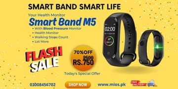 Flash Sale | M5 M6 Smart Health band Watch with blood pressure monitor