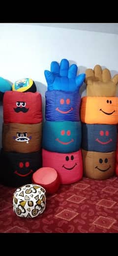 Adult size parachute bean bags / Smiley / Football / Plain Bean bag