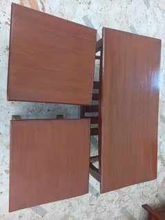 Set of 3 pcs table solid wood new condition never used