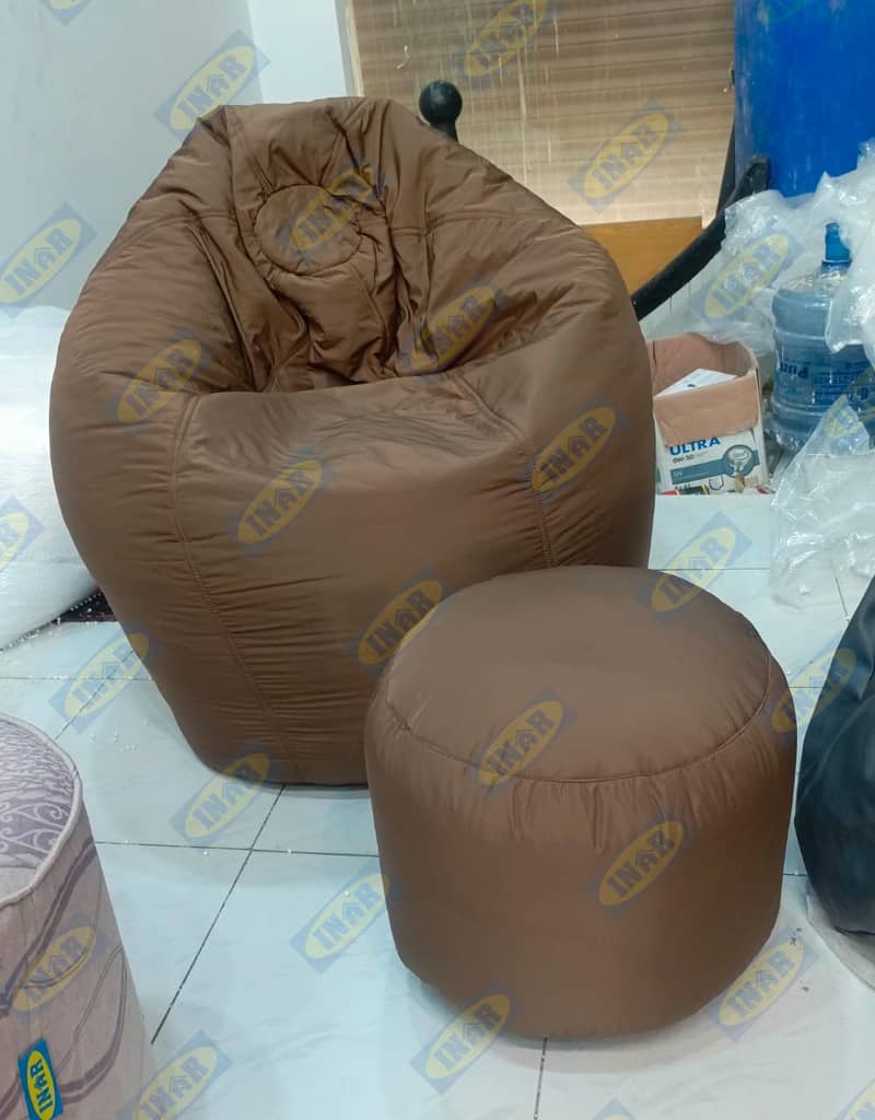 Puffy leatherite bean bag / Sofa cum bed bean bag 11