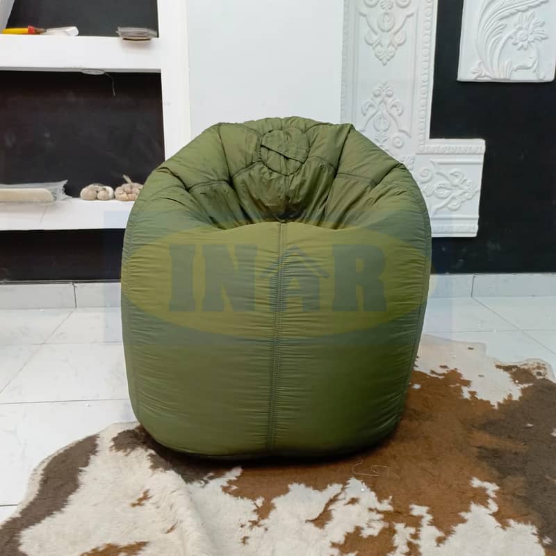 Puffy leatherite bean bag / Sofa cum bed bean bag 19