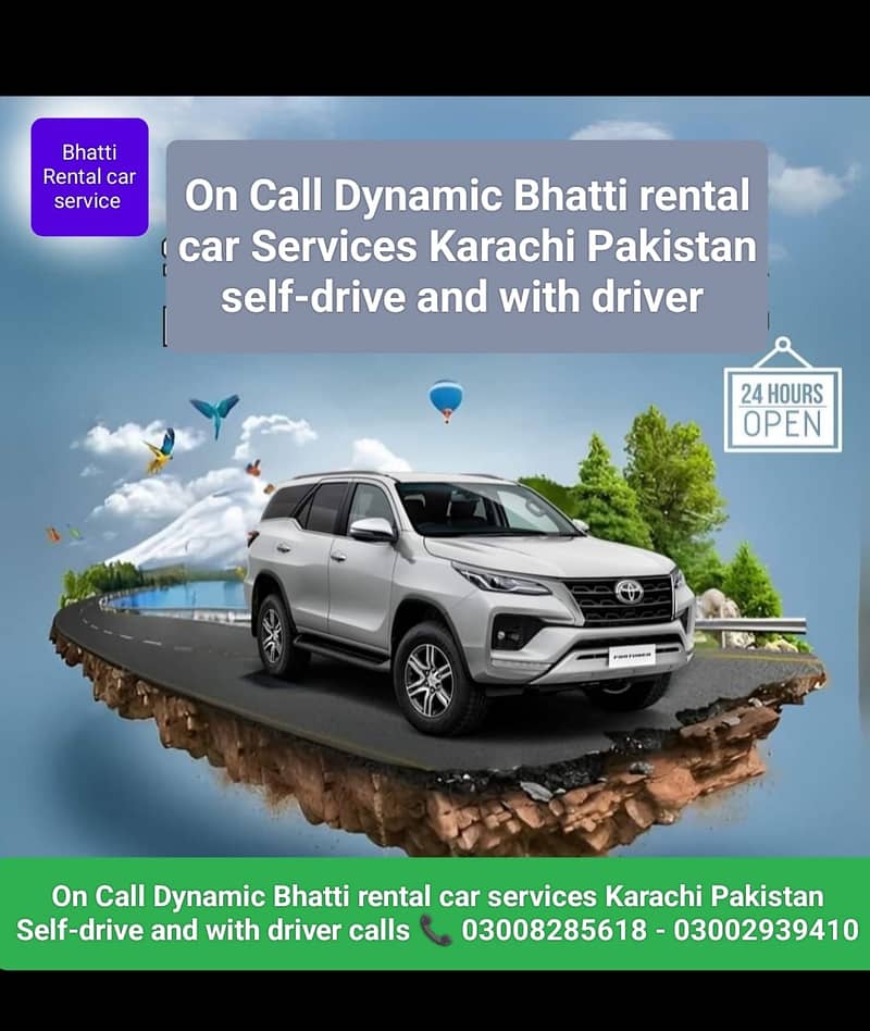 RENT A CAR SELF DRIVERS AND WITH DRIVER / CAR RENTAL/SERVICE KARACHI 1