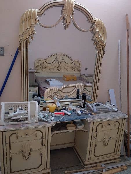 bed and dressing table set  dressing table,bed side table with matress 1