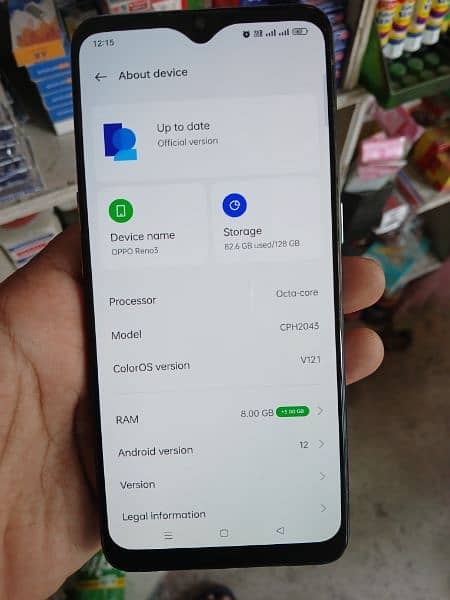 oppo reno 3 8+3ram 128memery sale exchange 03258088622 11