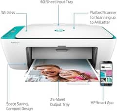 Hp 2623 wifi printer colour black print all-in-one printer