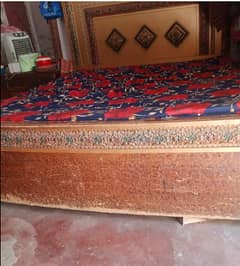 King Bed with hard board and phatttia without mattress