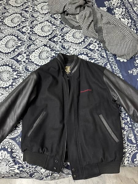 Leather mix jacket old Fashioned Usa 1