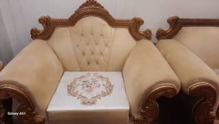 Chinyoti wooden sofa set for sale