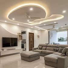 false celling/media wall/ molding/Gypsum ceilin/Pop ceiling/Wpc wall