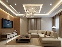 false celling/media wall/ molding/Gypsum ceilin/Pop ceiling/Wpc wall 4