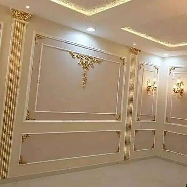 false celling/media wall/ molding/Gypsum ceilin/Pop ceiling/Wpc wall 19