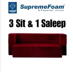 DIAMOND FOAM 3-SEATER SOFA CUM BED 0