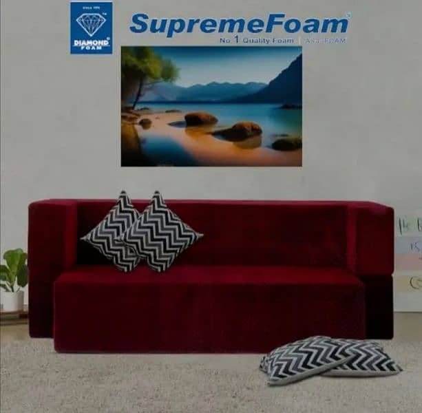 DIAMOND FOAM 3-SEATER SOFA CUM BED 1