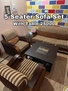 Sofa set Centre table & Iron bed