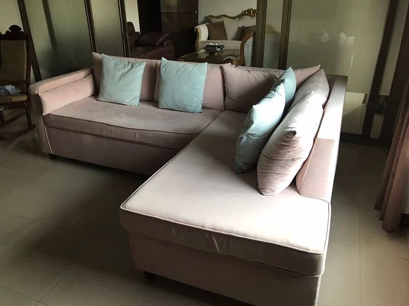 New Like Custom Made L-Shaped Sofa 0