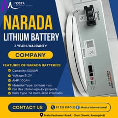 Narada 5000w Lithium Iron Phosphate Battery 48v100ah