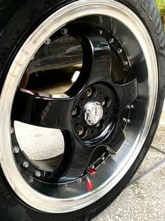 Deep Dish Alloy Rims with Good Year Tyres