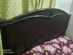 Bed with old mattress and Almari for sell