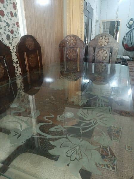 akhroot ka dining table 6 chairs 4