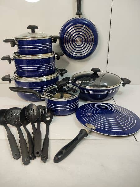 Cooking Set/NoN Stick/Metal Finish cooking Set/Cutlery in Faisalabad 18