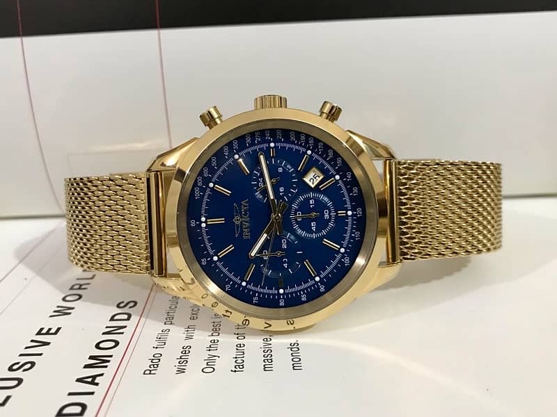 INVICTA SPEEDWAY-GOLD TONE-NEW ORIGINAL WATCH-RADO-OMEGA-ROLEX-TISSOT 1