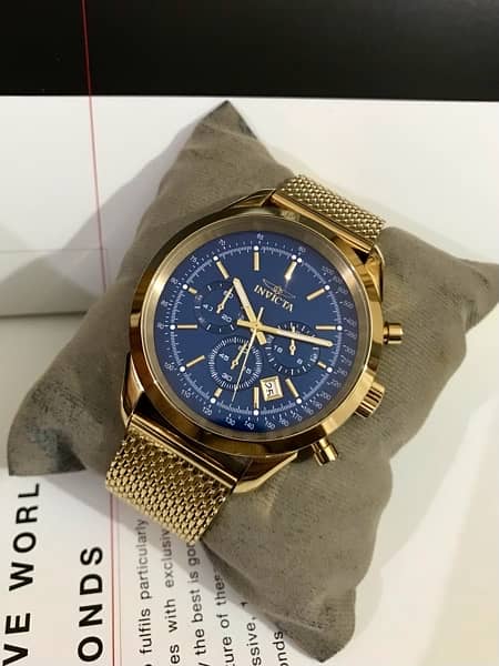 INVICTA SPEEDWAY-GOLD TONE-NEW ORIGINAL WATCH-RADO-OMEGA-ROLEX-TISSOT 2