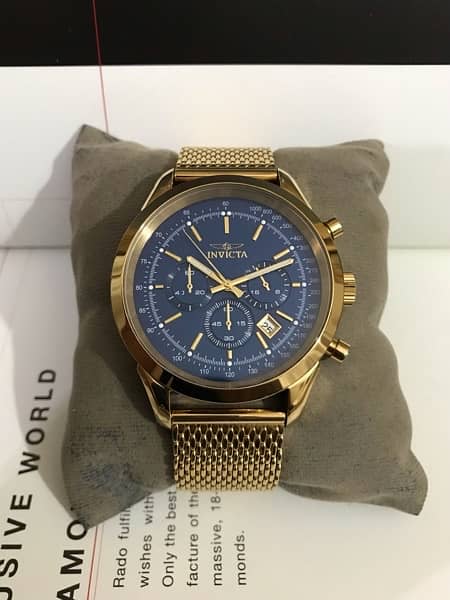 INVICTA SPEEDWAY-GOLD TONE-NEW ORIGINAL WATCH-RADO-OMEGA-ROLEX-TISSOT 4