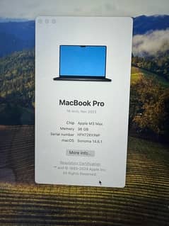 Top of line MacBook Pro 16” M3 Max Ram 36 SSD 1TB Space Black