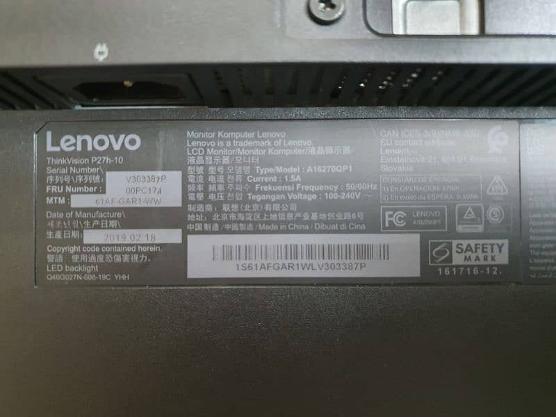 Lenovo 27 inch 2k lcd (Read Ad) 14