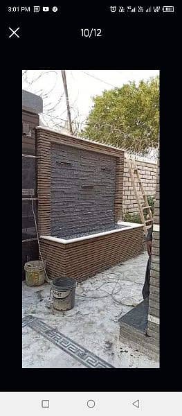 We do wall fountain and stone wall work 9