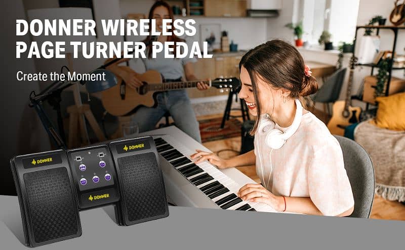 Donner Wireless Page Turner Pedal for 6