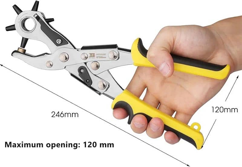 Best Quality Leather Revolving Punch Pliers with 6 Punch Pipes 7