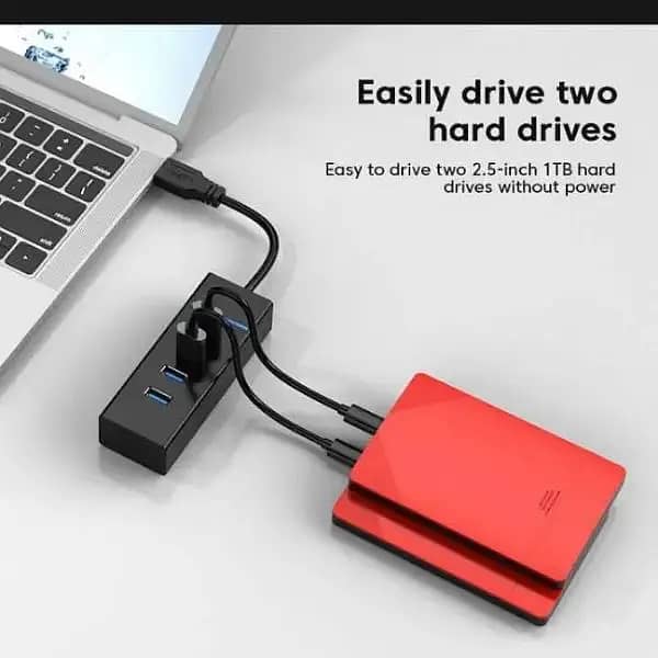 HIGH SPEED 5GBPS USB 3.0 Hub 4 Ports Extension 5